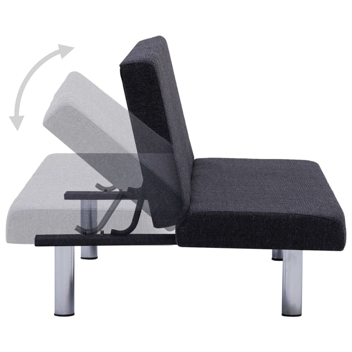 Divano Letto Grigio Scuro in Poliestere 282193