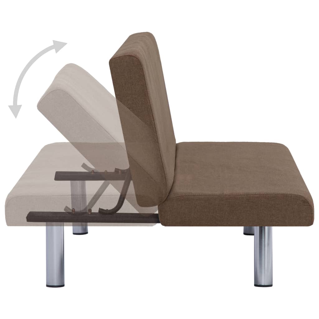 Divano Letto Marrone in Poliestere 282195