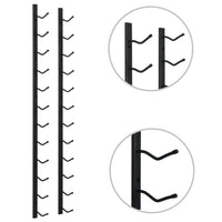 Portavini da Parete per 12 Bottiglie Nero in Ferro cod mxl 52285