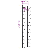 Portavini da Parete per 12 Bottiglie Nero in Ferro cod mxl 52285