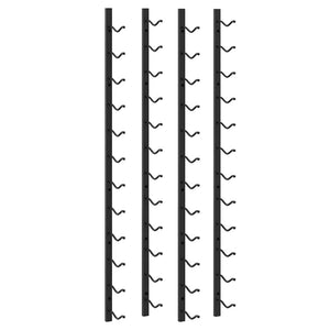 Portavini da Parete per 12 Bottiglie 2 pz Nero in Ferro 282467