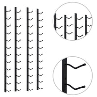 Portavini da Parete per 12 Bottiglie 2 pz Nero in Ferro cod mxl 54318