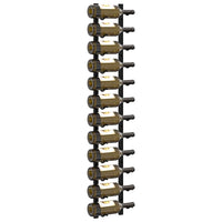 Portavini da Parete per 12 Bottiglie 2 pz Nero in Ferro 282467