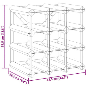 Portavini da 12 Bottiglie in Legno Massello di Pino 282468