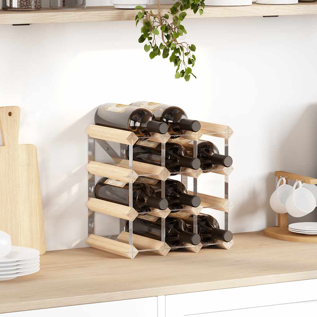 Portavini da 12 Bottiglie in Legno Massello di Pino 282468