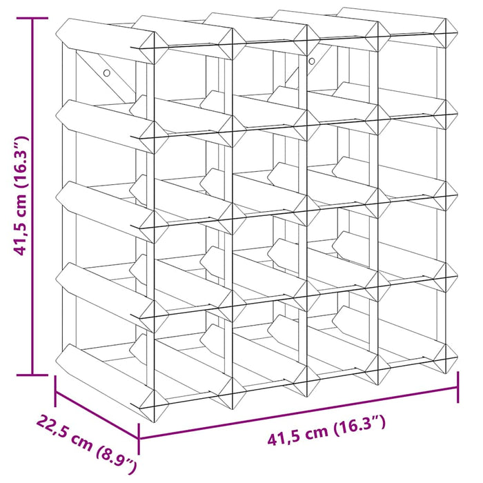 Portavini da 20 Bottiglie in Legno Massello di Pino 282469