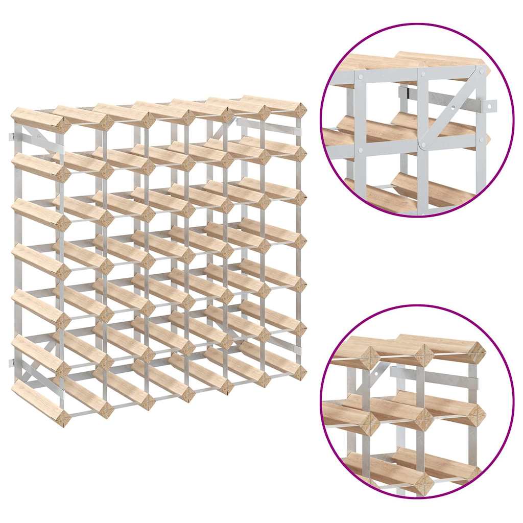 Portavini da 42 Bottiglie in Legno Massello di Pino 282470