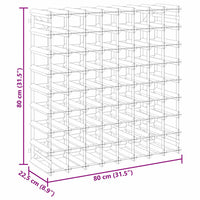 Portavini da 72 Bottiglie in Legno Massello di Pino 282471
