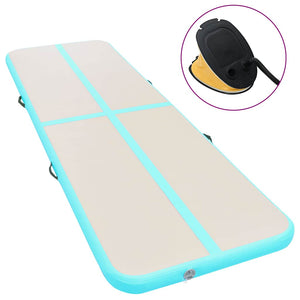 Tappetino Ginnastica Gonfiabile e Pompa 400x100x10 cm PVC Verde  cod mxl 71862