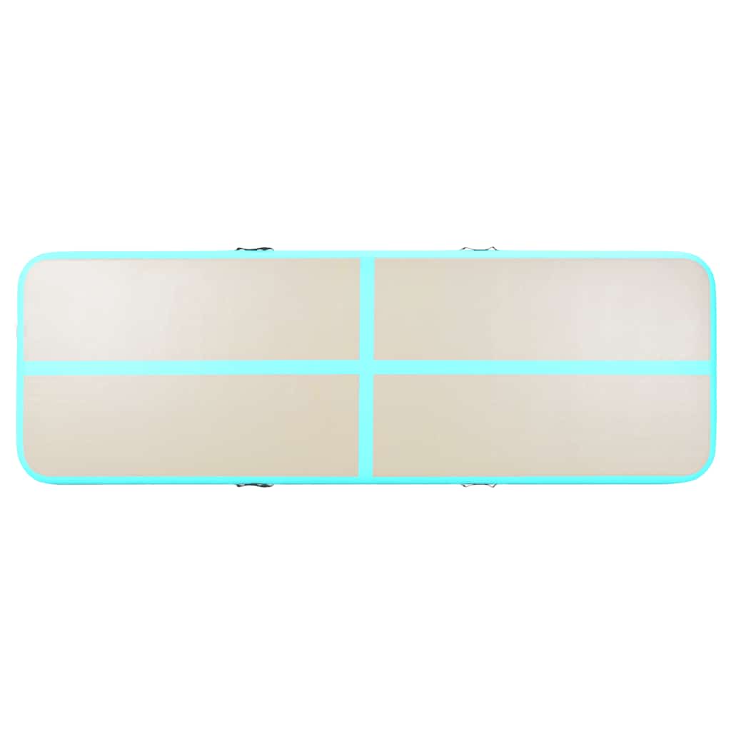 Tappetino Ginnastica Gonfiabile e Pompa 400x100x10 cm PVC Verde  cod mxl 71862