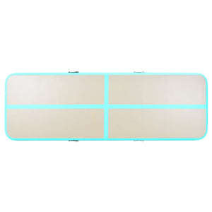 Tappetino Ginnastica Gonfiabile e Pompa 500x100x10 cm PVC Verde 91920