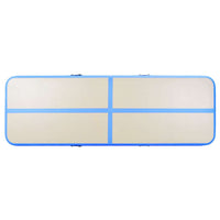 Tappetino Ginnastica Gonfiabile con Pompa 600x100x10 cm PVC Blu 91922