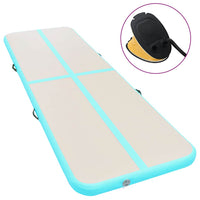 Tappetino Ginnastica Gonfiabile e Pompa 800x100x10 cm PVC Verde cod mxl 74598