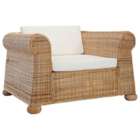 Poltrona con Cuscini in Rattan Naturale cod mxl 57978