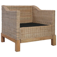 Poltrona con Cuscini in Rattan Naturale cod mxl 6268