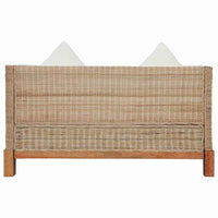 Divano a 2 Posti con Cuscini in Rattan Naturale cod mxl 6265