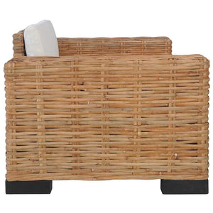 Poltrona con Cuscini in Rattan Naturale cod mxl 22704