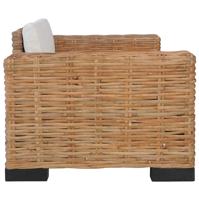 Poltrona con Cuscini in Rattan Naturale cod mxl 22704