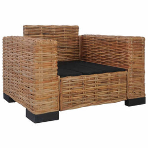 Poltrona con Cuscini in Rattan Naturale cod mxl 22704
