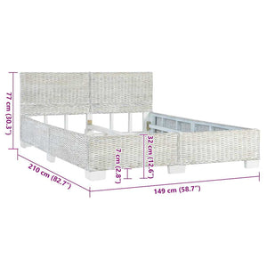 Giroletto Grigio in Rattan Naturale 140x200 cm cod mxl 62125