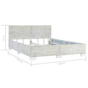 Giroletto senza Materasso Grigio Vero Rattan 140x200 cm 283091