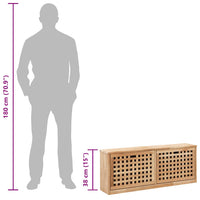 Panca con Scarpiera 94x20x38 cm in Legno Massello di Noce 247599