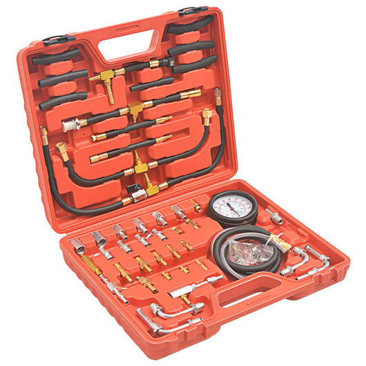 Kit tester pressione iniezione carburante Kit attrezzi per auto Veicoli camion Garage Officina Durevole Rosso 02_0004266