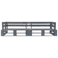 Divano Pallet da Giardino a 2 Posti Grigio in Legno cod mxl 52608