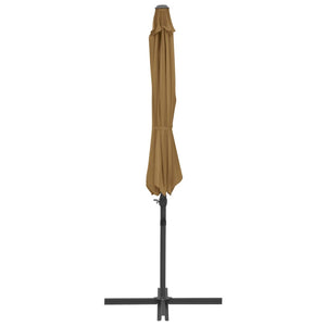 Ombrellone da Giardino con Base Portatile Tortora 276342