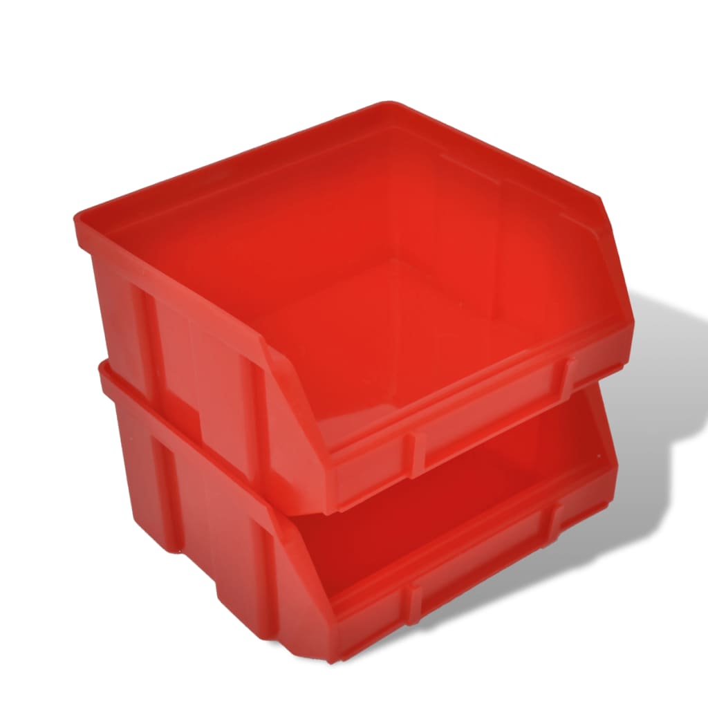 Set cestini portaoggetti da parete Plastica 30pz blu e rosso 02_0003840
