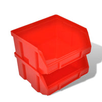 Set cestini portaoggetti da parete Plastica 30pz blu e rosso 02_0003840