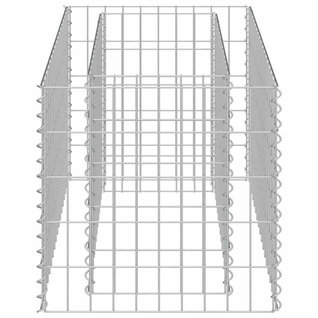 Gabbione Letto Rialzato in Acciaio Zincato 90x50x50 cm 143569