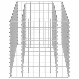 Gabbione Letto Rialzato in Acciaio Zincato 90x50x50 cm 143569