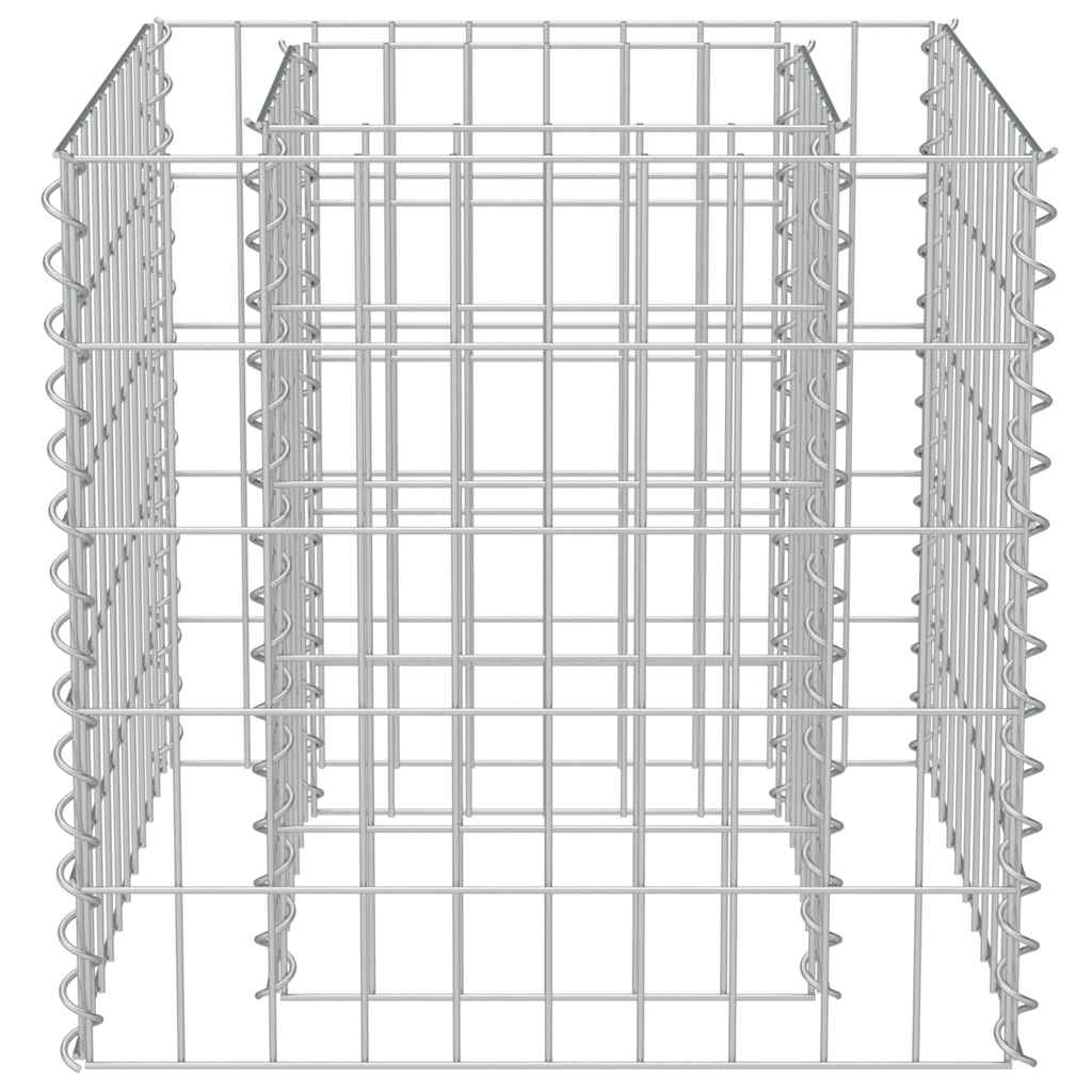 Gabbione Letto Rialzato in Acciaio Zincato 50x50x50 cm 143570
