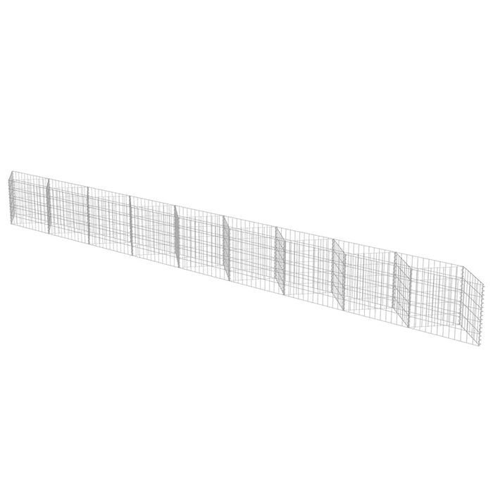 Gabbione in Acciaio Zincato 630x30x50 cm 143574