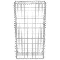 Gabbione con Copertura in Acciaio Zincato 50x20x100 cm 143576