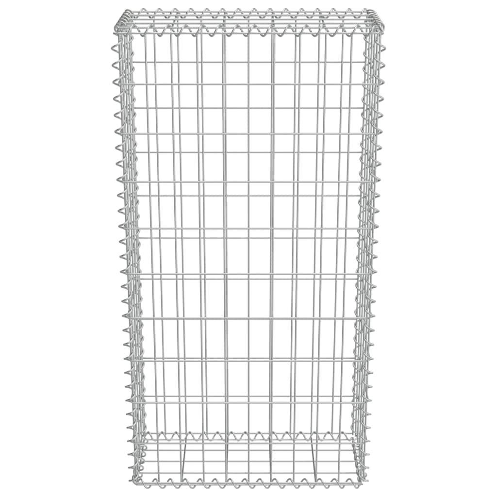 Gabbione con Copertura in Acciaio Zincato 50x20x100 cm