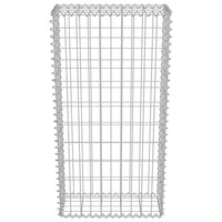 Gabbione con Copertura in Acciaio Zincato 50x20x100 cm