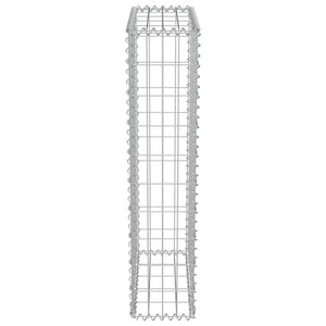 Gabbione con Copertura in Acciaio Zincato 50x20x100 cm 143576