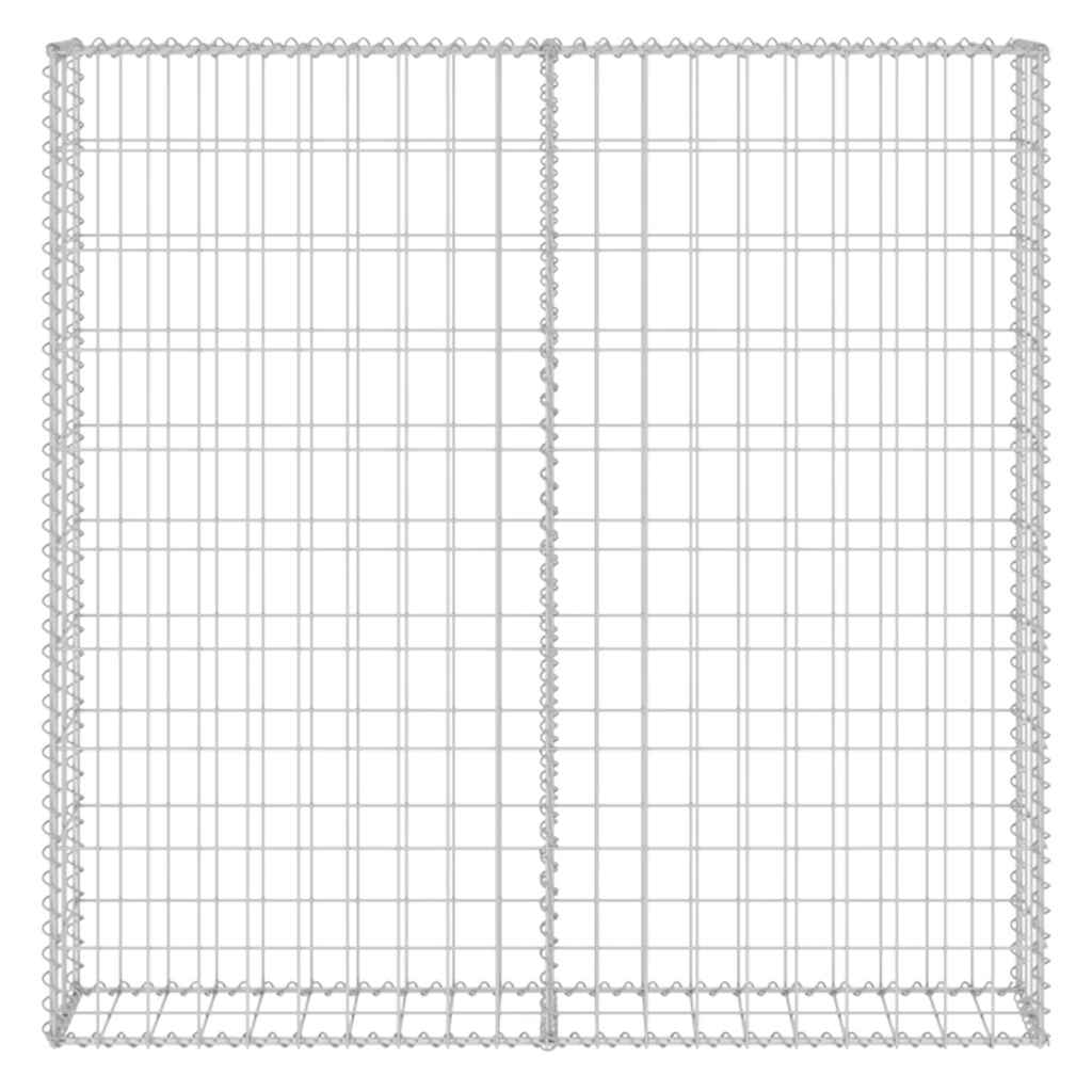 Gabbione in Acciaio Zincato Coperto 80x20x100 cm