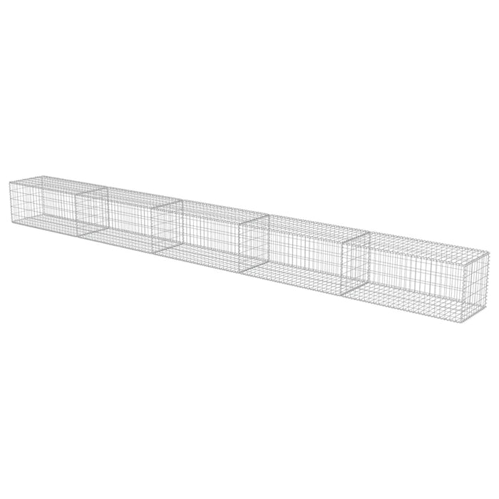 Gabbione con Copertura in Acciaio Zincato 600x50x50 cm 143581