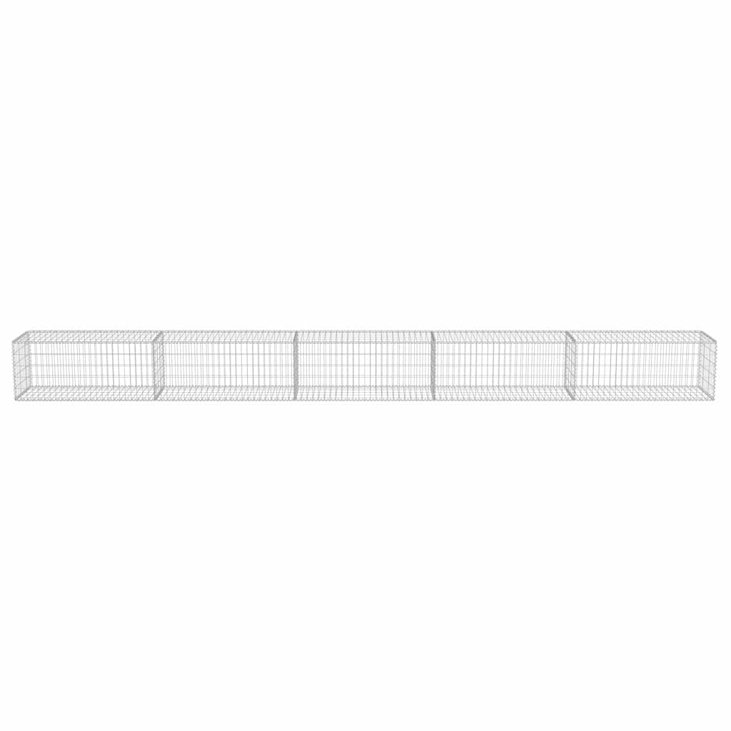Gabbione con Copertura in Acciaio Zincato 600x50x50 cm 143581