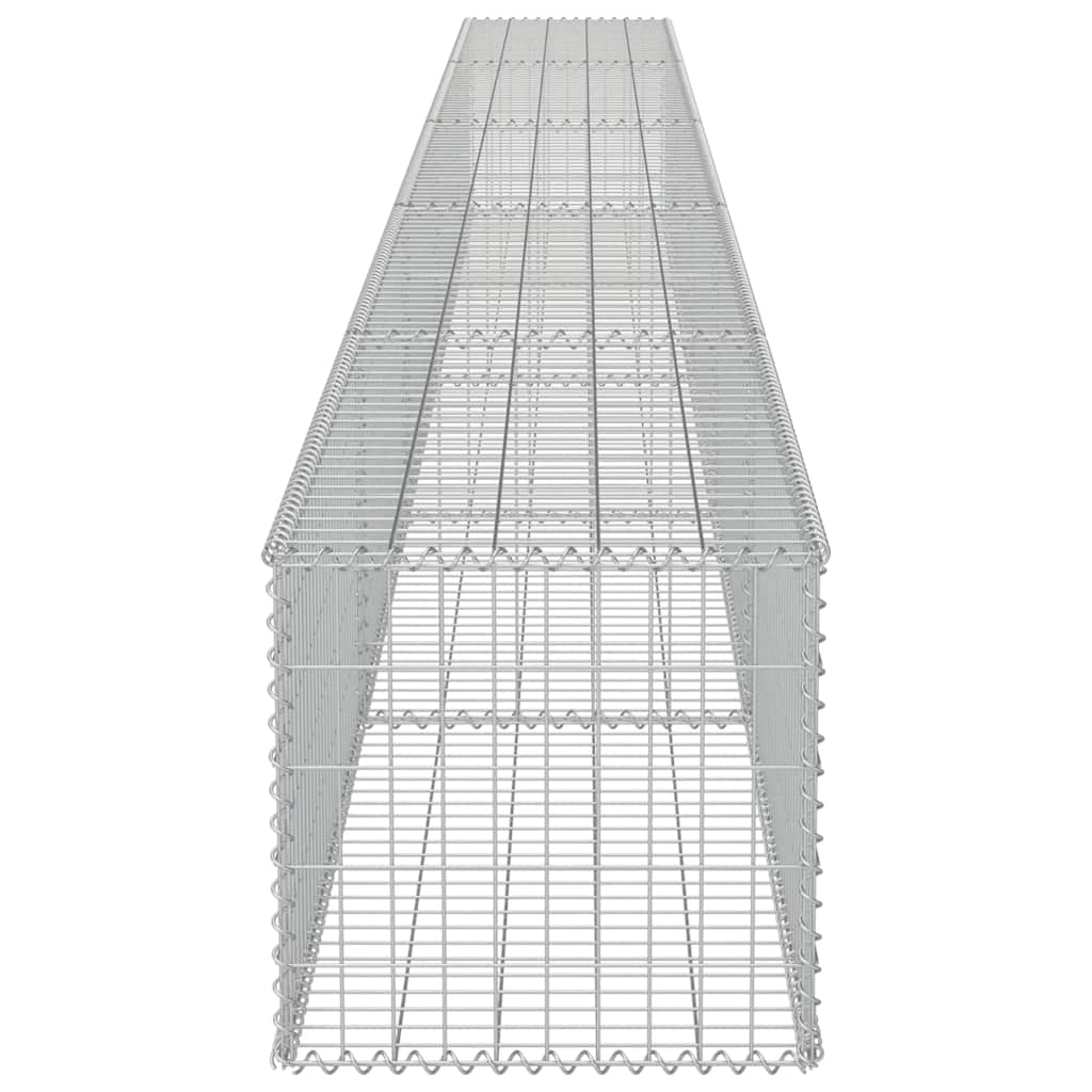 Gabbione con Copertura in Acciaio Zincato 600x50x50 cm