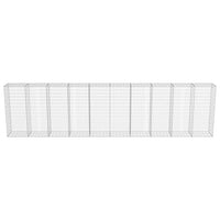 Gabbione con Copertura in Acciaio Zincato 600x50x150 cm