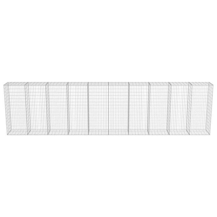 Gabbione con Copertura in Acciaio Zincato 600x50x150 cm 143582