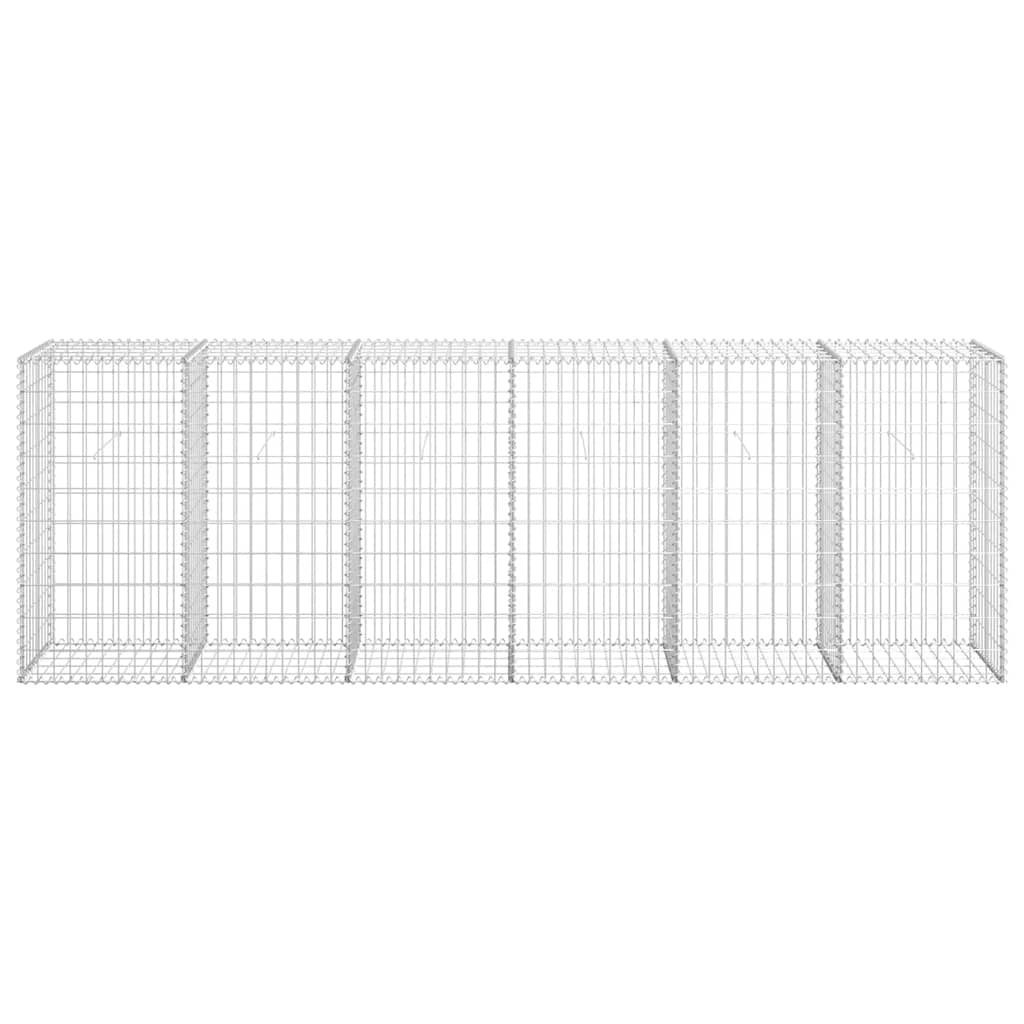 Gabbione con Copertura in Acciaio Zincato 300x50x100 cm