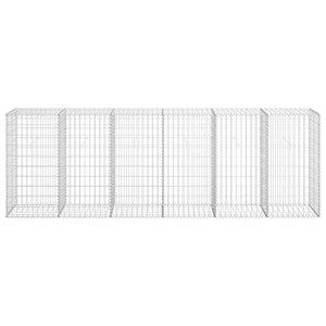 Gabbione con Copertura in Acciaio Zincato 300x50x100 cm