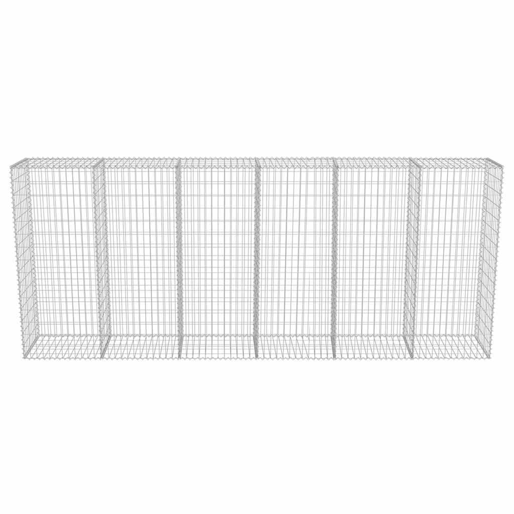 Gabbione con Copertura in Acciaio Zincato 300x50x150 cm 143593