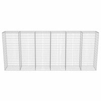 Gabbione con Copertura in Acciaio Zincato 300x50x150 cm 143593