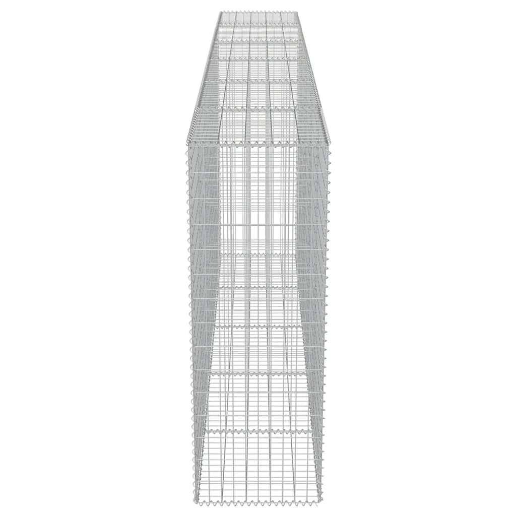 Gabbione con Copertura in Acciaio Zincato 300x50x150 cm 143593